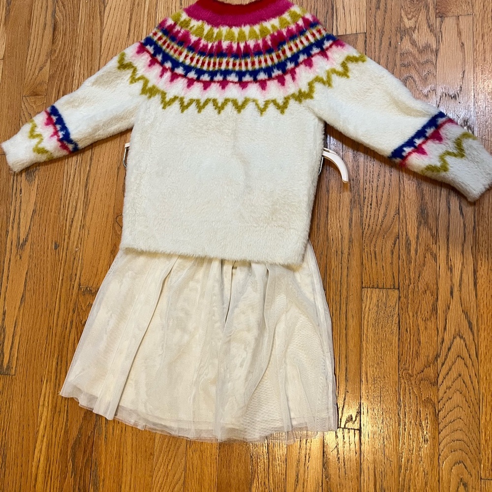Adorable Hanna Andersson Holiday Super Soft Sweater and Matching Tulle Skirt